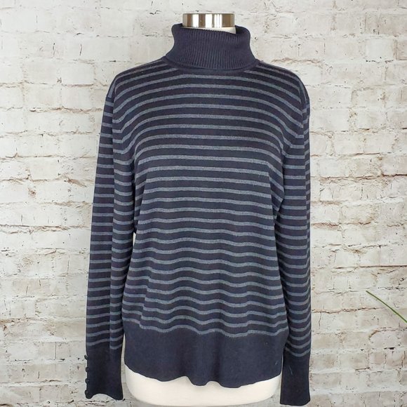 Cupio Sweaters - Cupio Black & Gray Turtleneck Sweater  L